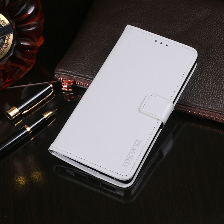 

For Nokia G50 idewei Crazy Horse Texture Leather Phone Case with Holder & Card Slots & Wallet(White)