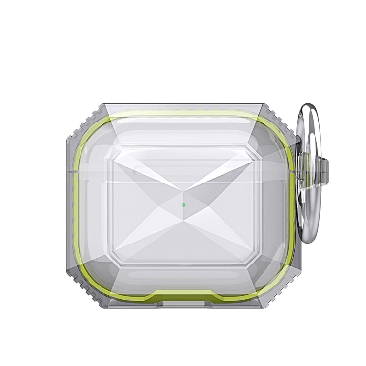 

Transparent Two-color Anti-fall TPU Earphones Protective Case with Hook For AirPods 3(Yellow)
