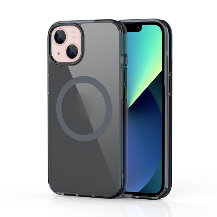 

Crystal Clear Series MagSafe TPU Magnetic Phone Case For iPhone 13(Transparent Black)