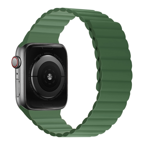 

Silicone Magnetic Integrated Short Strap Watchband For Apple Watch Series 7 41mm / 6&SE&5&4 40mm / 3&2&1 38mm(Green)