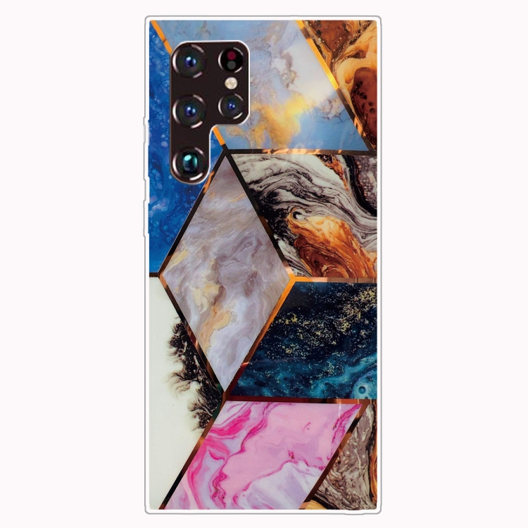 

For Samaung Galaxy S22 Ultra 5G Abstract Marble Pattern TPU Phone Protective Case(Water Color)