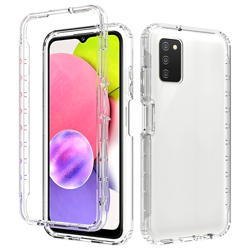 

For Samsung Galaxy A03s 166mm High Transparency Two-color Gradual Change PC+TPU Phone Case(Transparent)