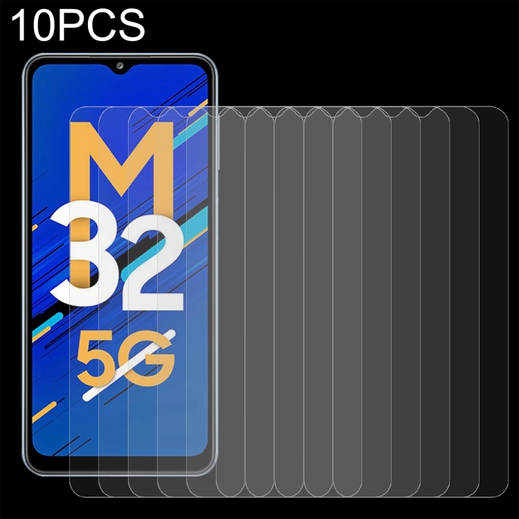 

For Samsung Galaxy M32 5G 10 PCS 0.26mm 9H 2.5D Tempered Glass Film