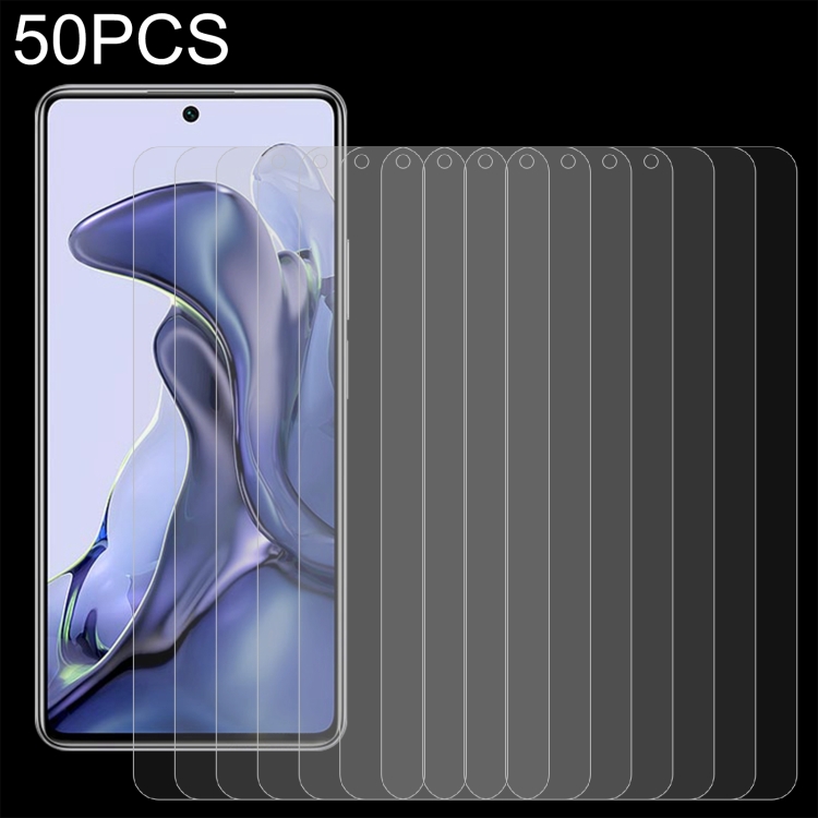 

For Xiaomi Mi 11T / 11T Pro 50 PCS 0.26mm 9H 2.5D Tempered Glass Film