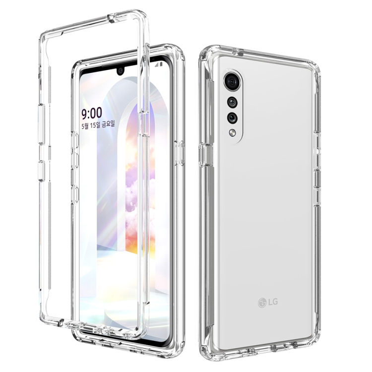 

For LG Velvet Shockproof High Transparency Two-color Gradual Change PC+TPU Candy Colors Phone Protective Case(Transparent)