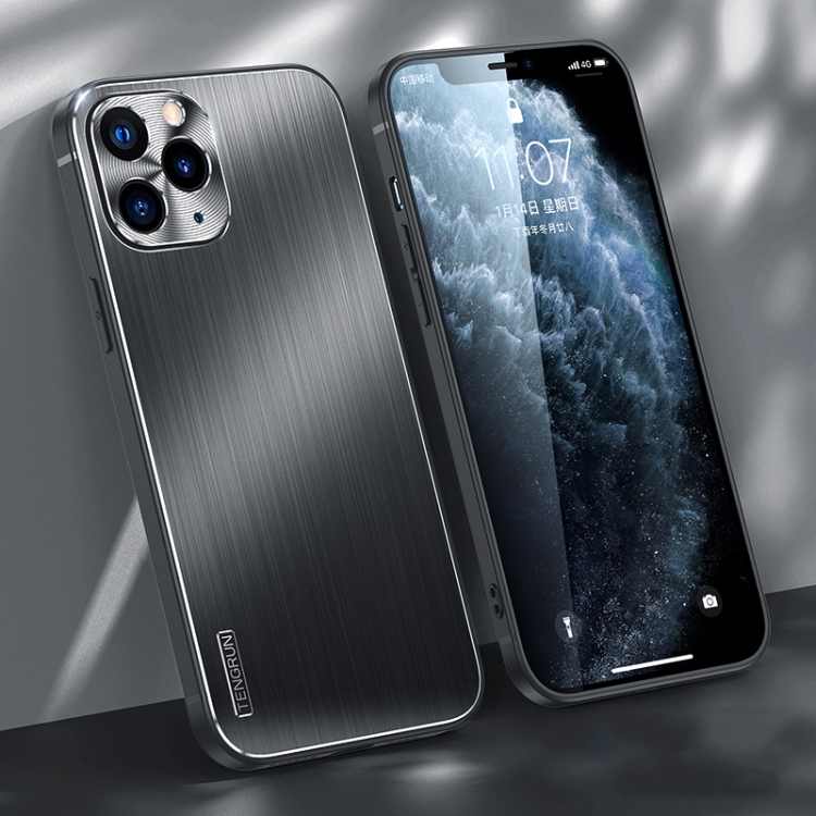 

Brushed Texture Shockproof Phone Case For iPhone 11 Pro Max(Black)
