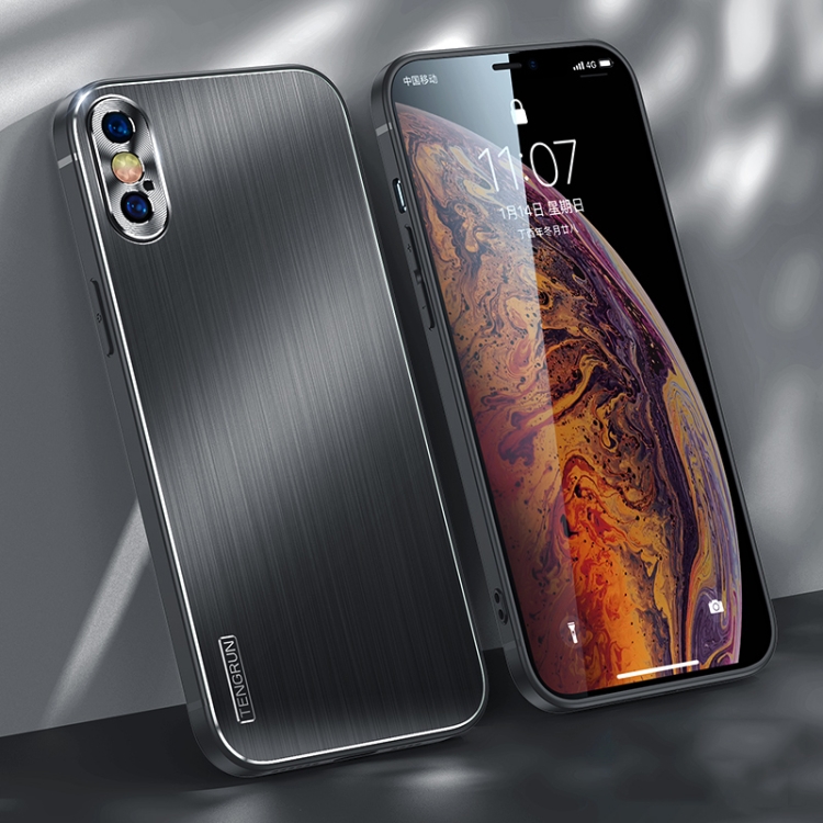 

Brushed Texture Shockproof Phone Case For iPhone XS / X(Black)