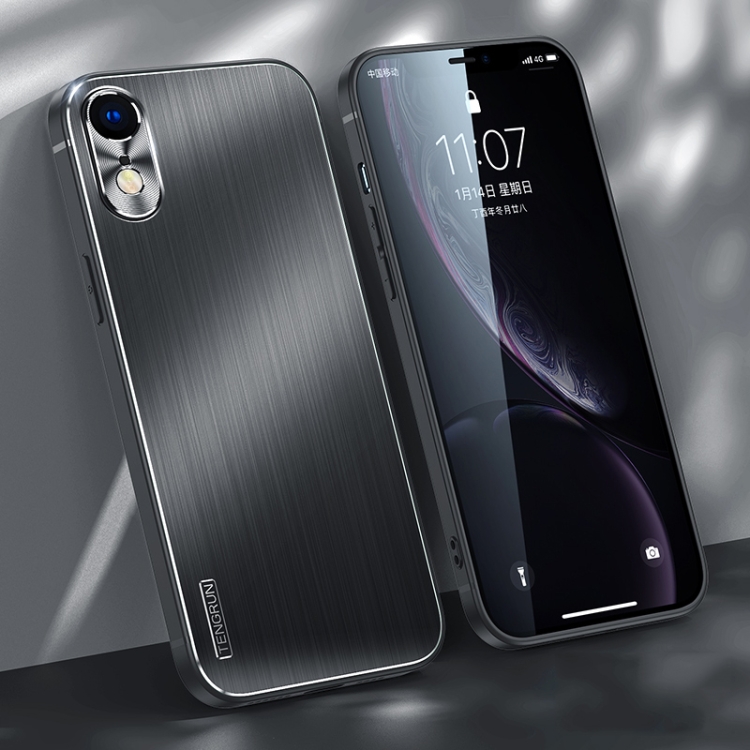 

Brushed Texture Shockproof Phone Case For iPhone XR(Black)