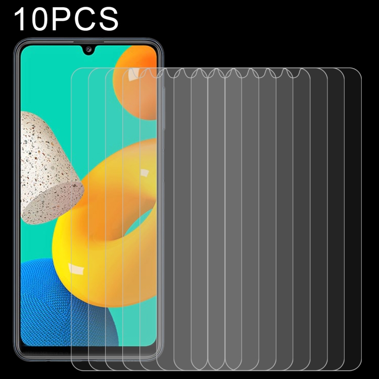 

For Samsung Galaxy M32 10 PCS 0.26mm 9H 2.5D Tempered Glass Film