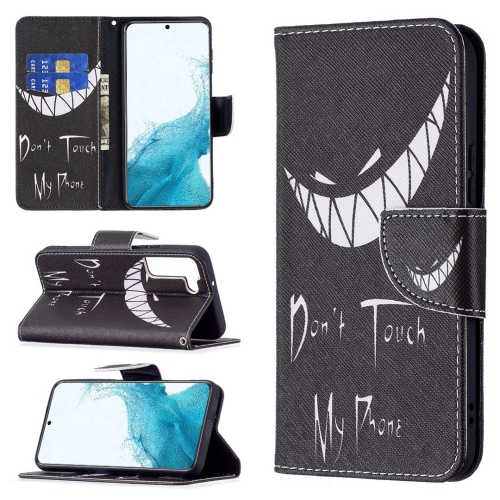 

For Samsung Galaxy S22 5G Colored Drawing Pattern Horizontal Flip Phone Leather Case with Holder & Card Slots & Wallet(Smirk)