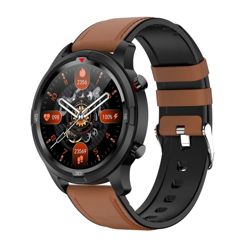 

TW26 1.28 inch IPS Touch Screen IP67 Waterproof Smart Watch, Support Sleep Monitoring / Heart Rate Monitoring / Dual Mode Call / Blood Oxygen Monitoring, Style: Leather Strap(Brown)