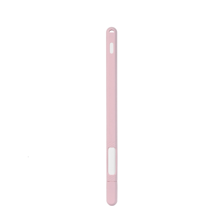 

Two-hole Solid Color Silicone Stylus Protective Case For Apple Pencil 2(Light Pink)