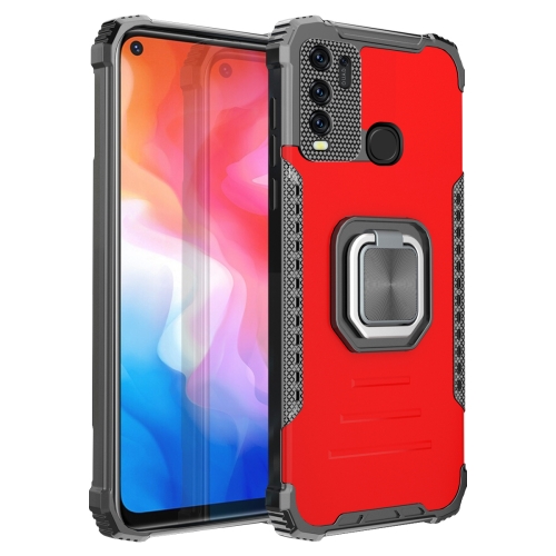 For vivo Y50 / Y30 Fierce Warrior Series Armor Aluminum Alloy + TPU Phone Case with Ring Holder(Red), 6922772754807  - buy with discount