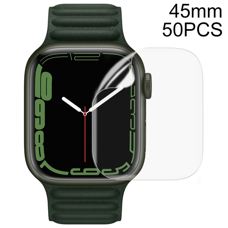 

50 PCS Soft Hydrogel Film Watch Screen Protector For Apple Watch Series 7 45mm