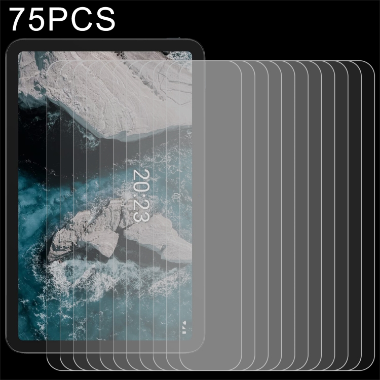 

For Nokia T20 75 PCS 9H 2.5D Explosion-proof Tempered Tablet Glass Film