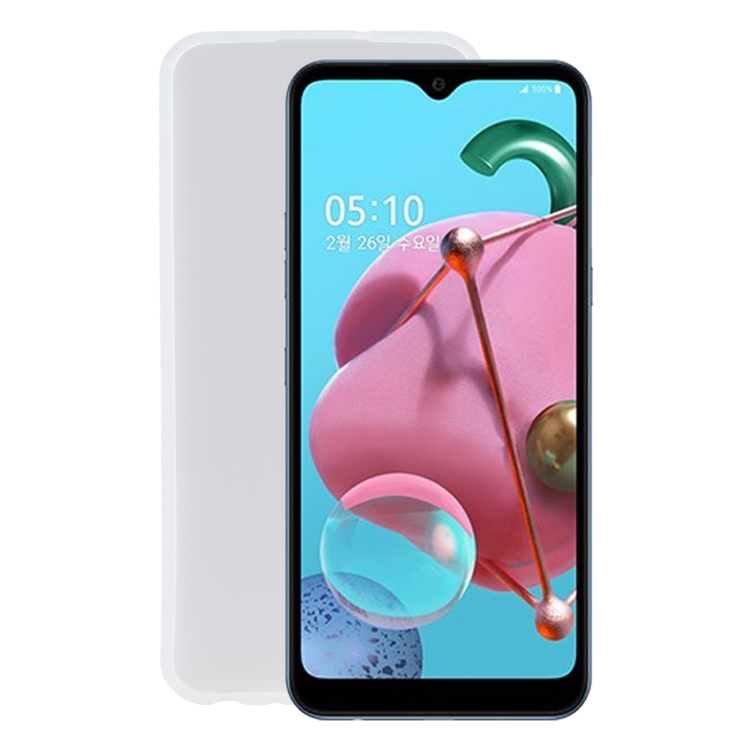 

TPU Phone Case For LG Q51(Transparent White)