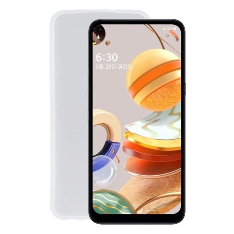 

TPU Phone Case For LG Q61(Transparent White)