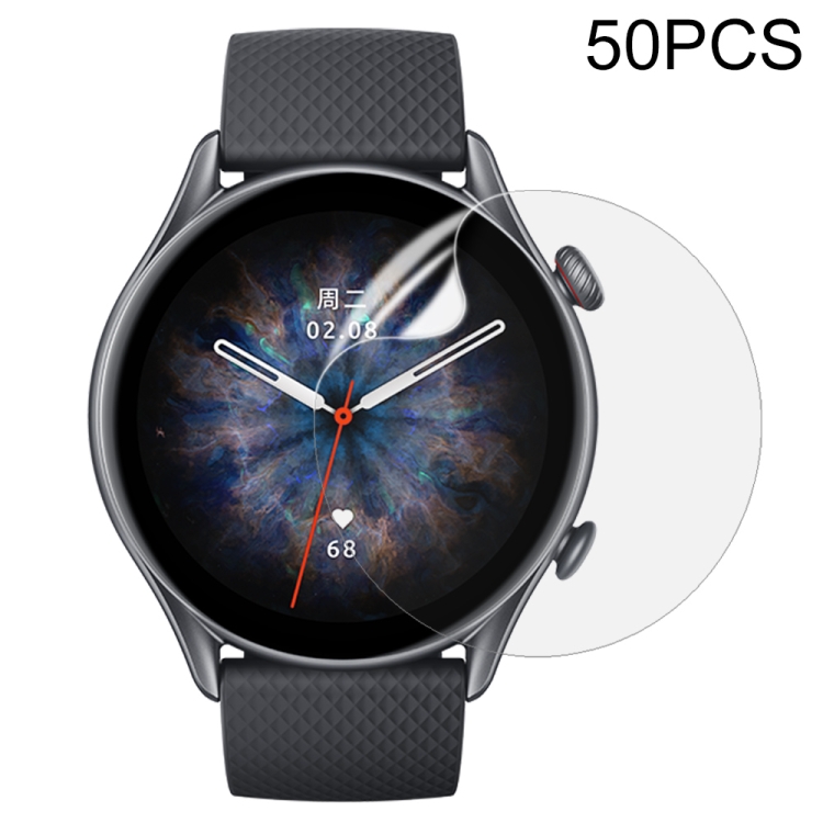 

50 PCS Curved 3D Composite Material Soft Film Screen Protector For Amazfit GTR 3 Pro