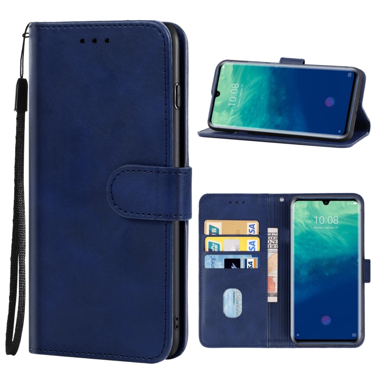 

Leather Phone Case For ZTE Axon 10 Pro(Blue)