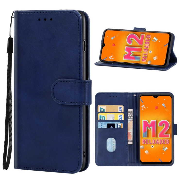 

Leather Phone Case For Xiaomi Poco M2(Blue)