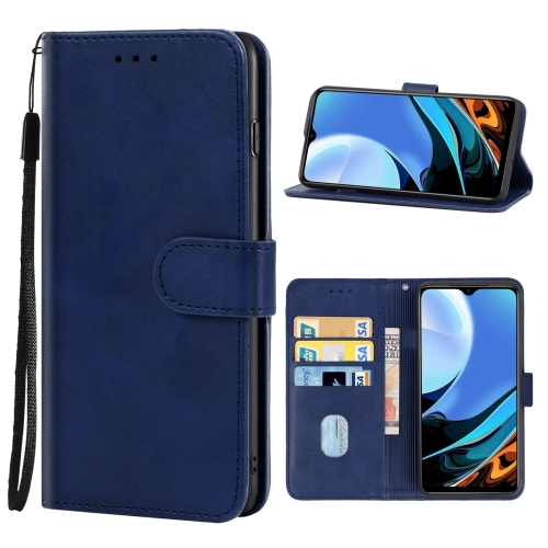 

Leather Phone Case For Xiaomi Redmi 9C NFC(Blue)