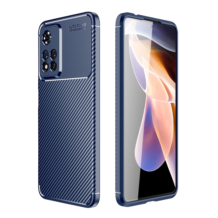 

For Xiaomi Redmi Note 11 Pro Carbon Fiber Texture Shockproof TPU Phone Case(Blue)