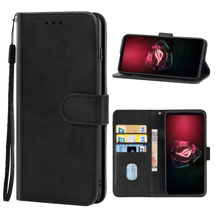 

Leather Phone Case For Asus ROG Phone 5 Pro(Black)
