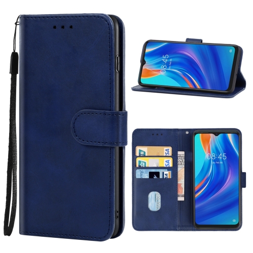 

Leather Phone Case For Tecno Spark 7P(Blue)