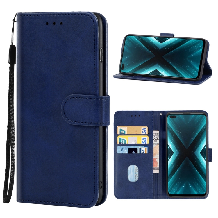 

For OPPO Realme X3 SuperZoom Leather Phone Case(Blue)
