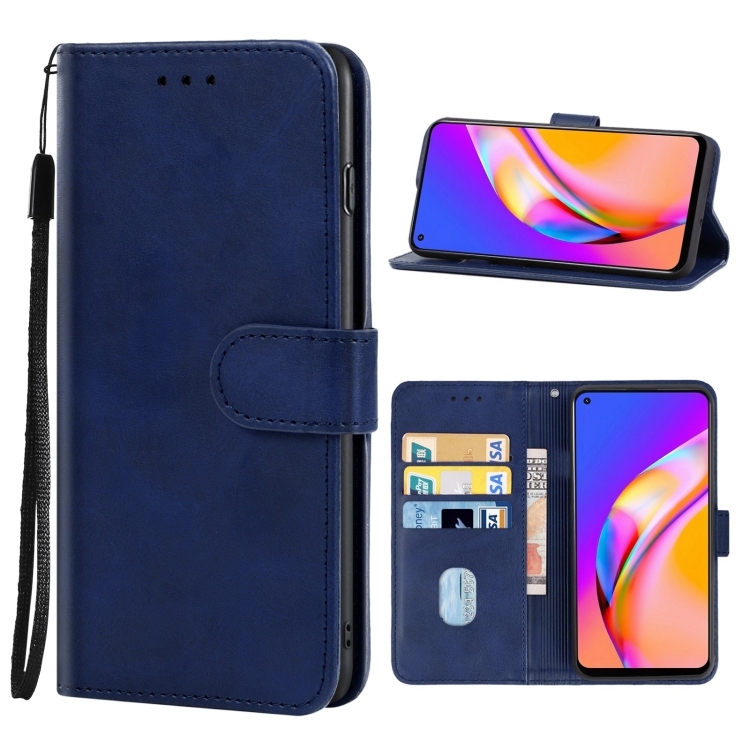 

Leather Phone Case For OPPO Reno5 Lite(Blue)