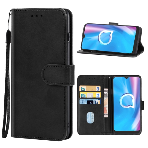 

Leather Phone Case For Alcatel 1SE 2020(Black)