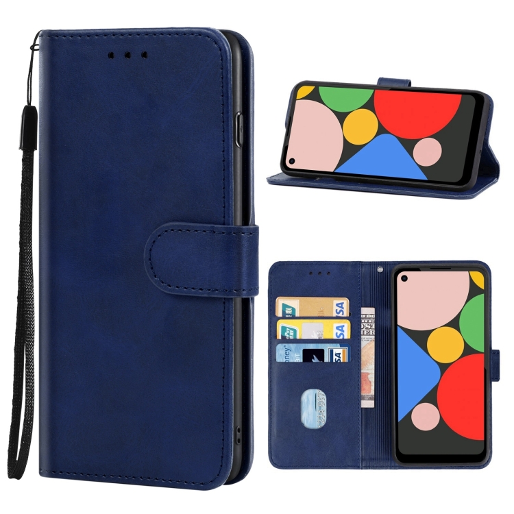 

Leather Phone Case For Google Pixel 5a(Blue)