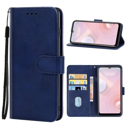 

Leather Phone Case For HTC Desire 20+(Blue)