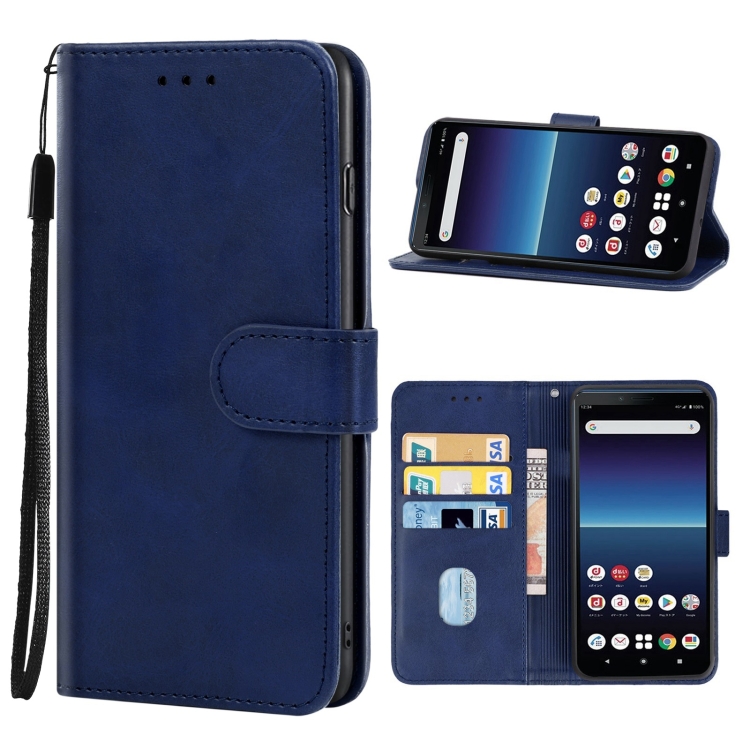 

Leather Phone Case For Sony Xperia 10 II(Blue)