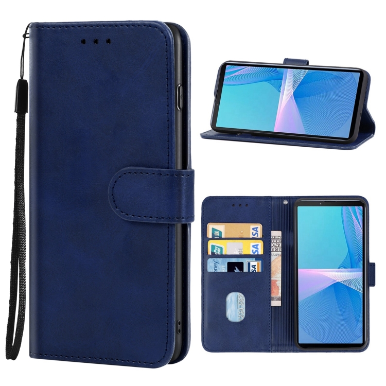 

Leather Phone Case For Sony Xperia 10 III Lite(Blue)