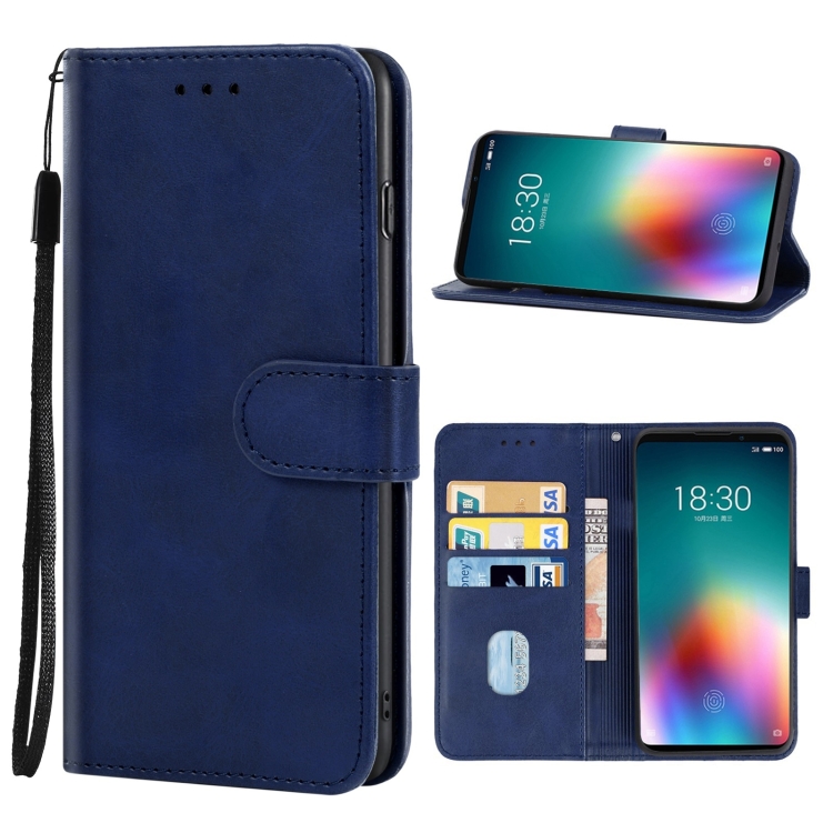 

Leather Phone Case For Meizu 16T(Blue)