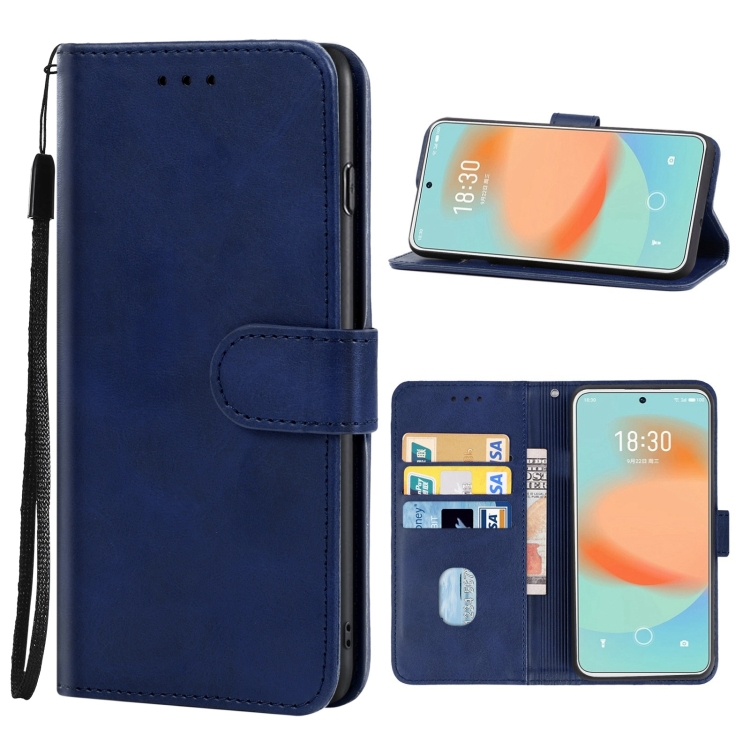 

Leather Phone Case For Meizu 18x(Blue)