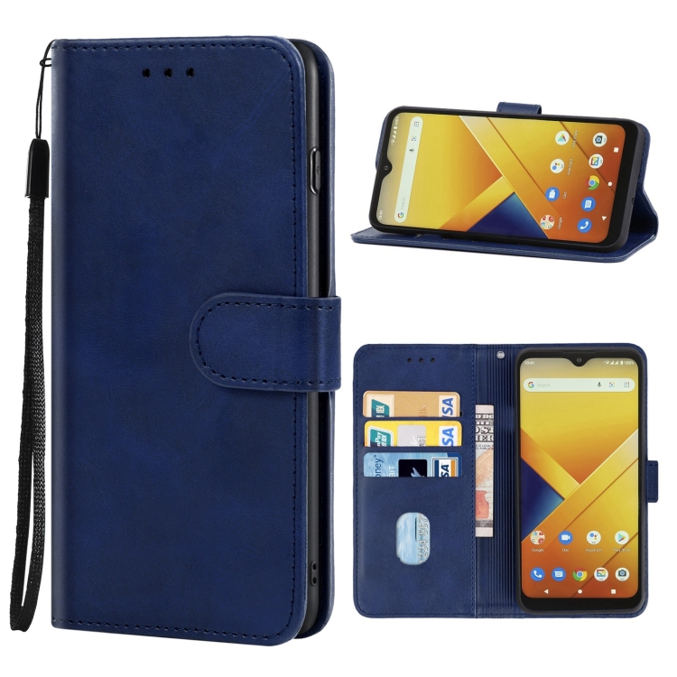 

Leather Phone Case For Wiko Y70(Blue)