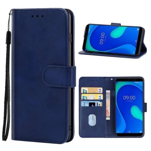 

Leather Phone Case For Wiko Y80(Blue)