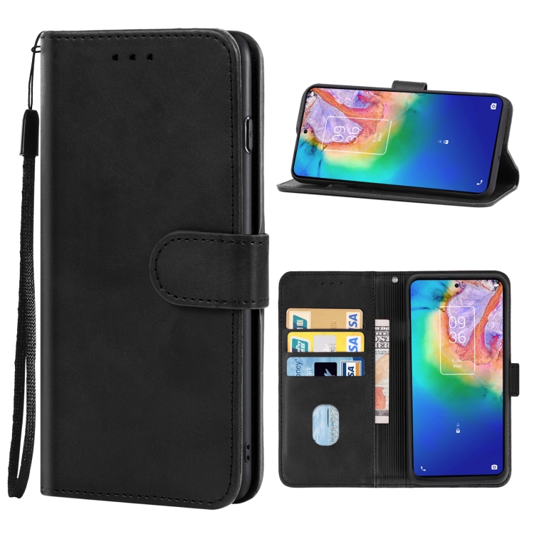 

Leather Phone Case For TCL 20 5G(Black)