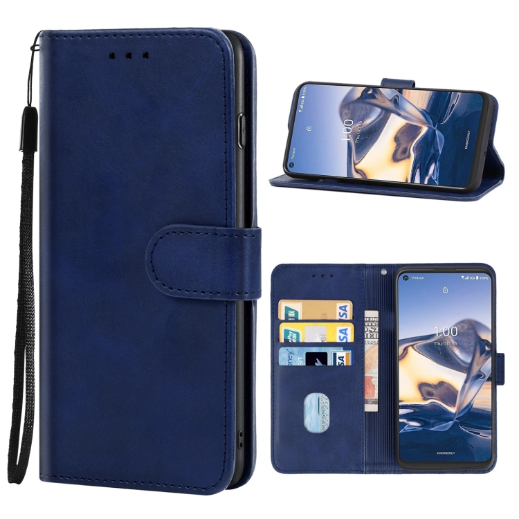 

Leather Phone Case For Nokia 8 V 5G UW(Blue)