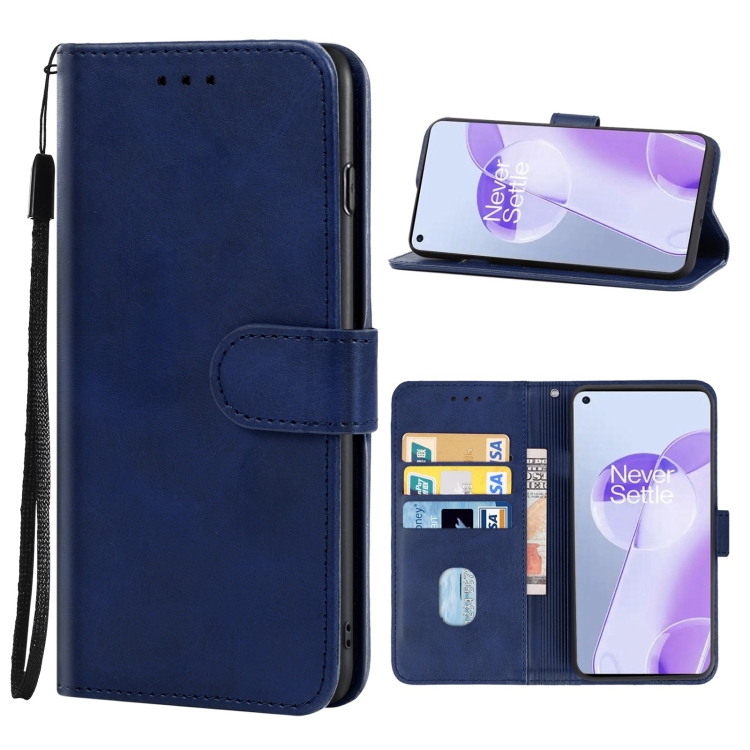

Leather Phone Case For OnePlus 9RT 5G(Blue)