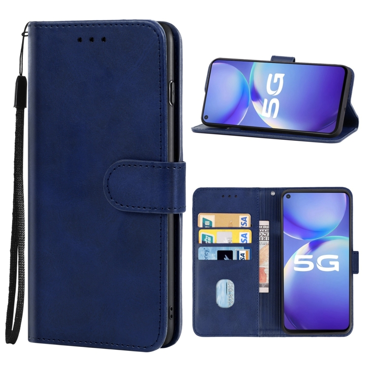 

Leather Phone Case For vivo Y70t(Blue)