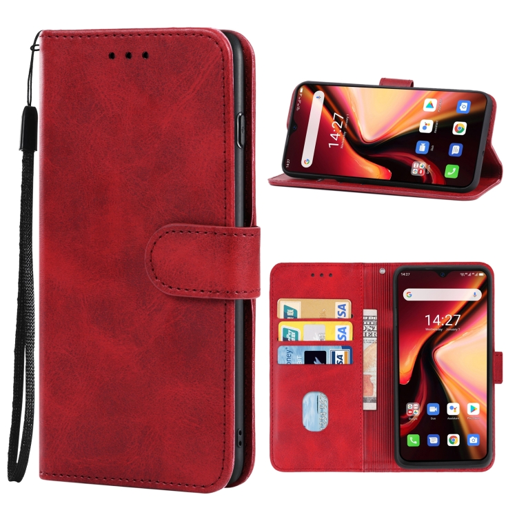

Leather Phone Case For Ulefone Armor 7(Red)