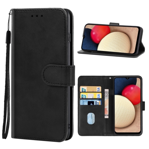 

For Samsung Galaxy M02s / A02s US Version / A03s 164.2mm Leather Phone Case(Black)
