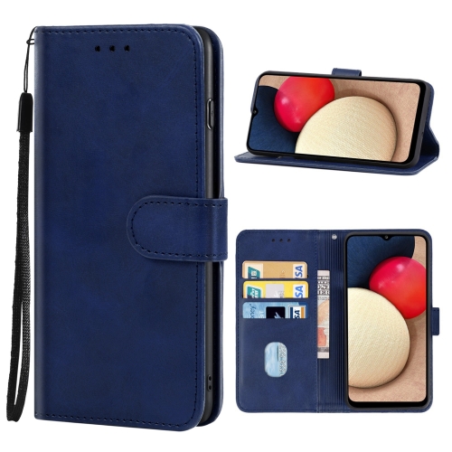 

For Samsung Galaxy M02s / A02s US Version / A03s 164.2mm Leather Phone Case(Blue)
