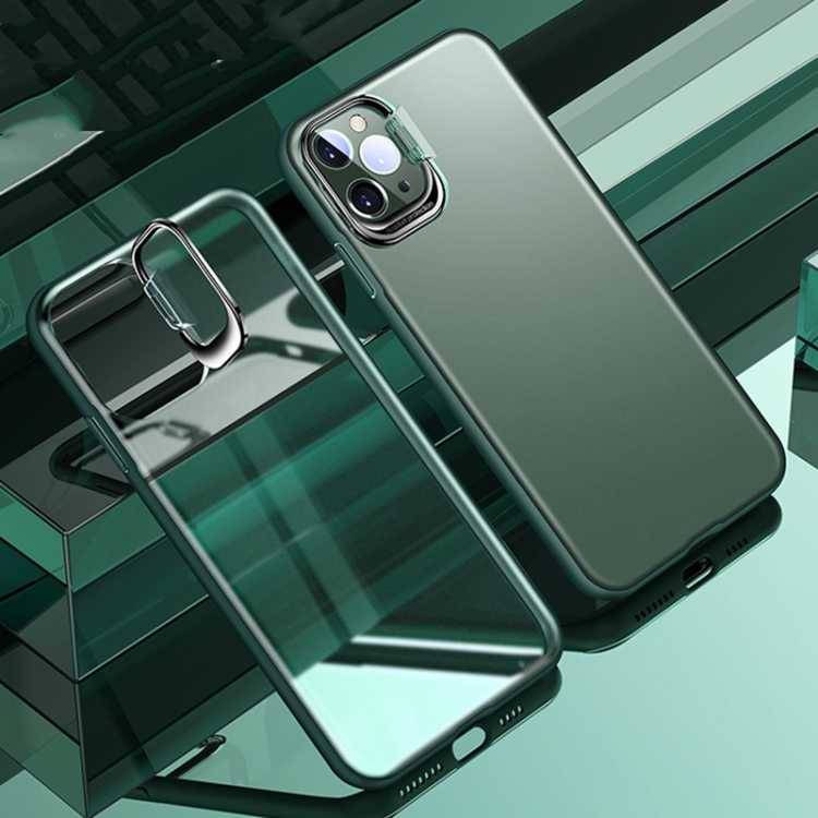 

Metal Lens Cover Holder Phone Case For iPhone 11 Pro Max(Green)