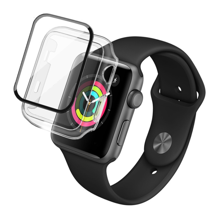 

IMAK Shockproof PC Protective Case with Tempered Glass Film For Apple Watch Series 3 & 2 & 1 42mm(Transparent)
