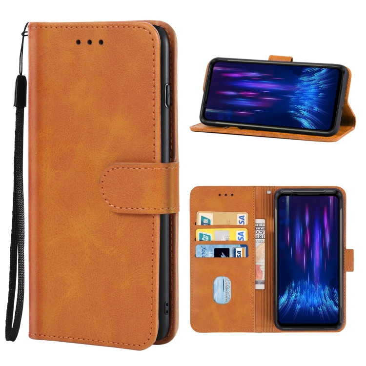 

Leather Phone Case For DOOGEE S97 Pro(Brown)