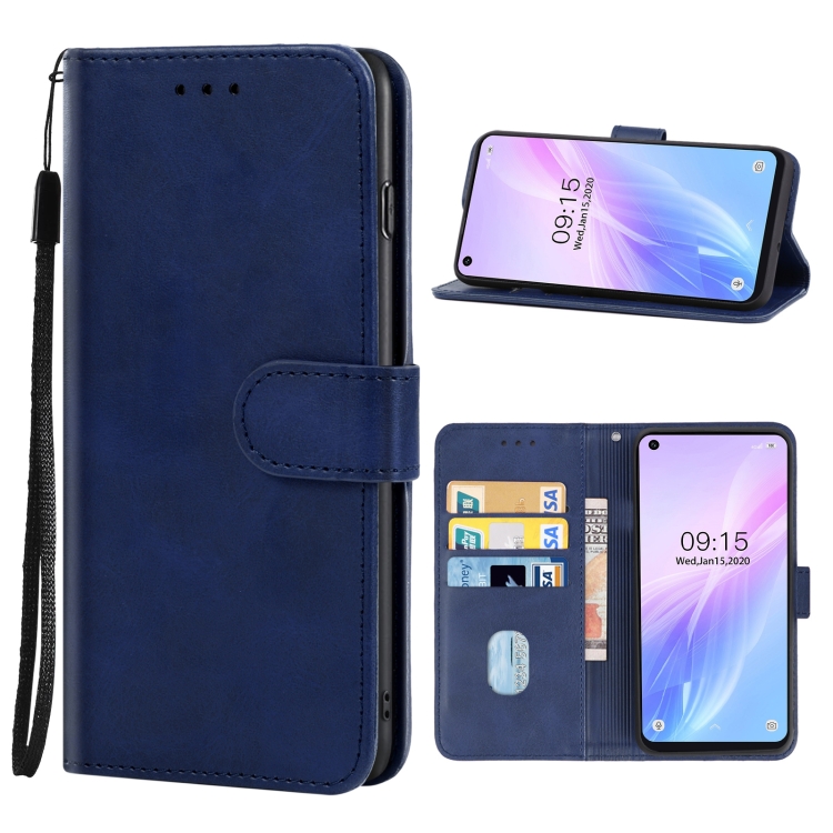 

Leather Phone Case For OUKITEL C18 Pro(Blue)
